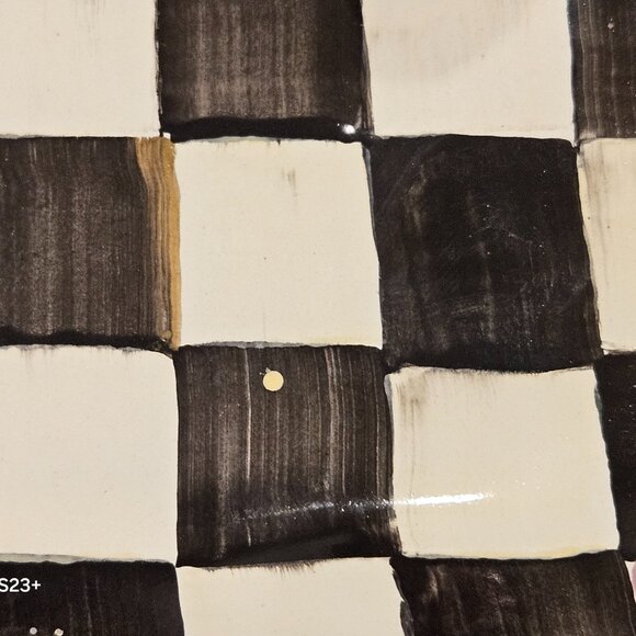 MACKENZIE CHILDS CARDINAL COURTLY CHECK AURORA CERAMIC TRAY RING HOLDER DISH - Picture 13 of 13